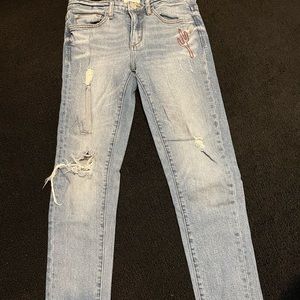 Gilded Intent Embroidered boyfriend jeans